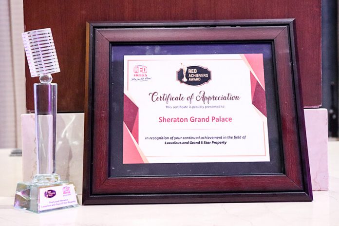 SHERATON GRAND PALACE INDORE AWARDED AS LUXURY AND GRAND 5-STAR