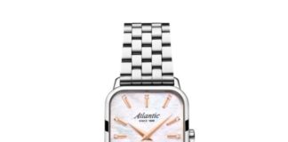 Atlantic Watches Unveils Elegance Belle, Mother of pearl dial on stainless steel bracelet—A Whisper of Luxury Atlantic-Elegance-Belle