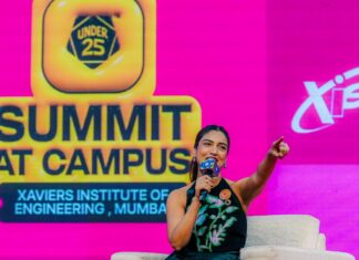 “You have a lot of power” actor Bhumi Satish Pednekkar tells students at the Under25 Summit At Campus actor Bhumi Satish Pednekkar