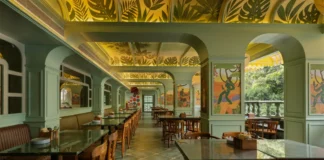 The dining floor at Chins Bar, Coffee & Kitchen on Lavelle Road, Bengaluru