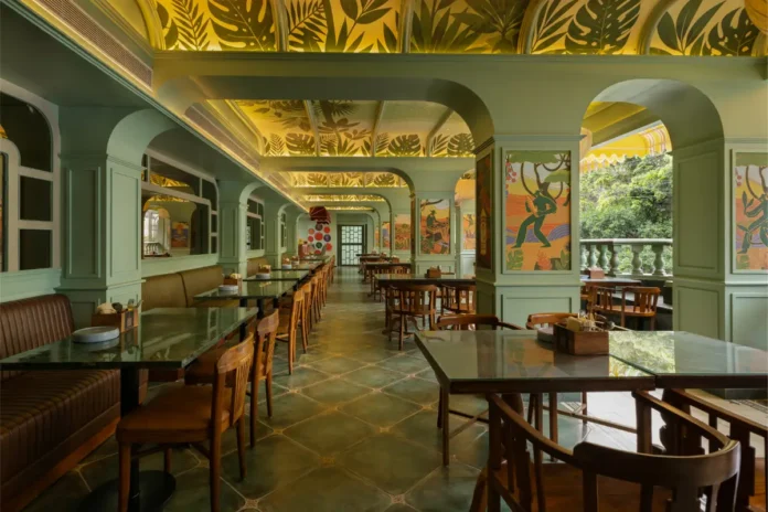 The dining floor at Chins Bar, Coffee & Kitchen on Lavelle Road, Bengaluru