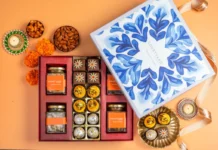 Diwali hamper with sweets, nuts and diyas from Courtyard by Marriott Bengaluru Hebbal