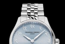 Frederique Constant Introduces Distinctive Indian Dial—The Classics Index Small Seconds Automatic Timepiece Frederique Constant Classics Index Small Seconds Automatic with light blue dial and Indian indexes