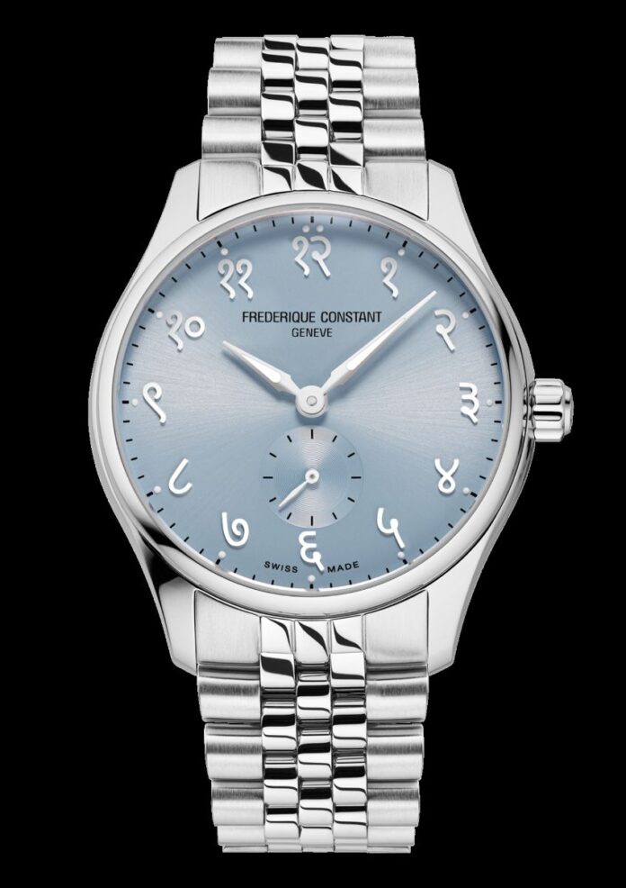 frederique-constant-classics-index-indian-dial Frederique Constant Classics Index Small Seconds Automatic with light blue dial and Indian indexes