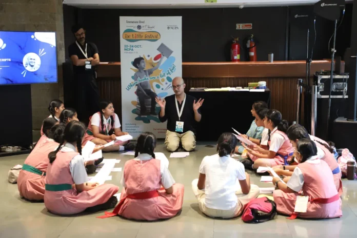 The Little Festival at Godrej Literature Live! 2026 Children at a storytelling session at The Little Festival, Godrej Literature Live! 2026