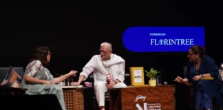 Gulzar Reads From Aamchi Mumbai, His Love Letter to the City, at the Mumbai LitFest 2026 Rakhshanda Jalil, Gulzar and Kausar Munir in conversation at Godrej Literature Live! The Mumbai LitFest 2026