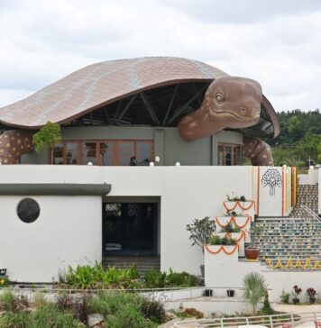 Kurma yoga hall at Kshemavana Naturopathy and Yoga Center, Bengaluru