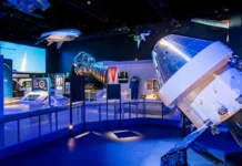 View of the At Home in Space gallery at the Smithsonian National Air and Space Museum, Washington, DC
