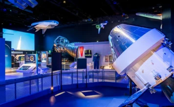 View of the At Home in Space gallery at the Smithsonian National Air and Space Museum, Washington, DC