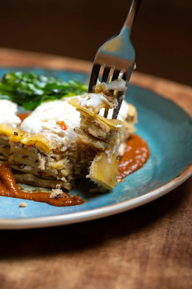 Lasagna served at The Hebbal Cafe, Courtyard by Marriott Bengaluru Hebbal