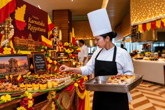 Karnataka Rajyotsava lunch spread at Feast, Sheraton Grand Bangalore Hotel at Brigade Gateway