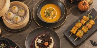 Halloween Sichuan dishes and desserts at KMCY, Sheraton Grand Pune Bund Garden Hotel