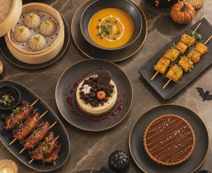 Halloween Sichuan feast at KMCY, Sheraton Grand Pune Halloween Sichuan dishes and desserts at KMCY, Sheraton Grand Pune Bund Garden Hotel