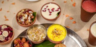 Navratri thali at Feast, Sheraton Grand Pune Bund Garden Hotel